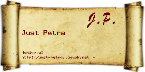 Just Petra névjegykártya